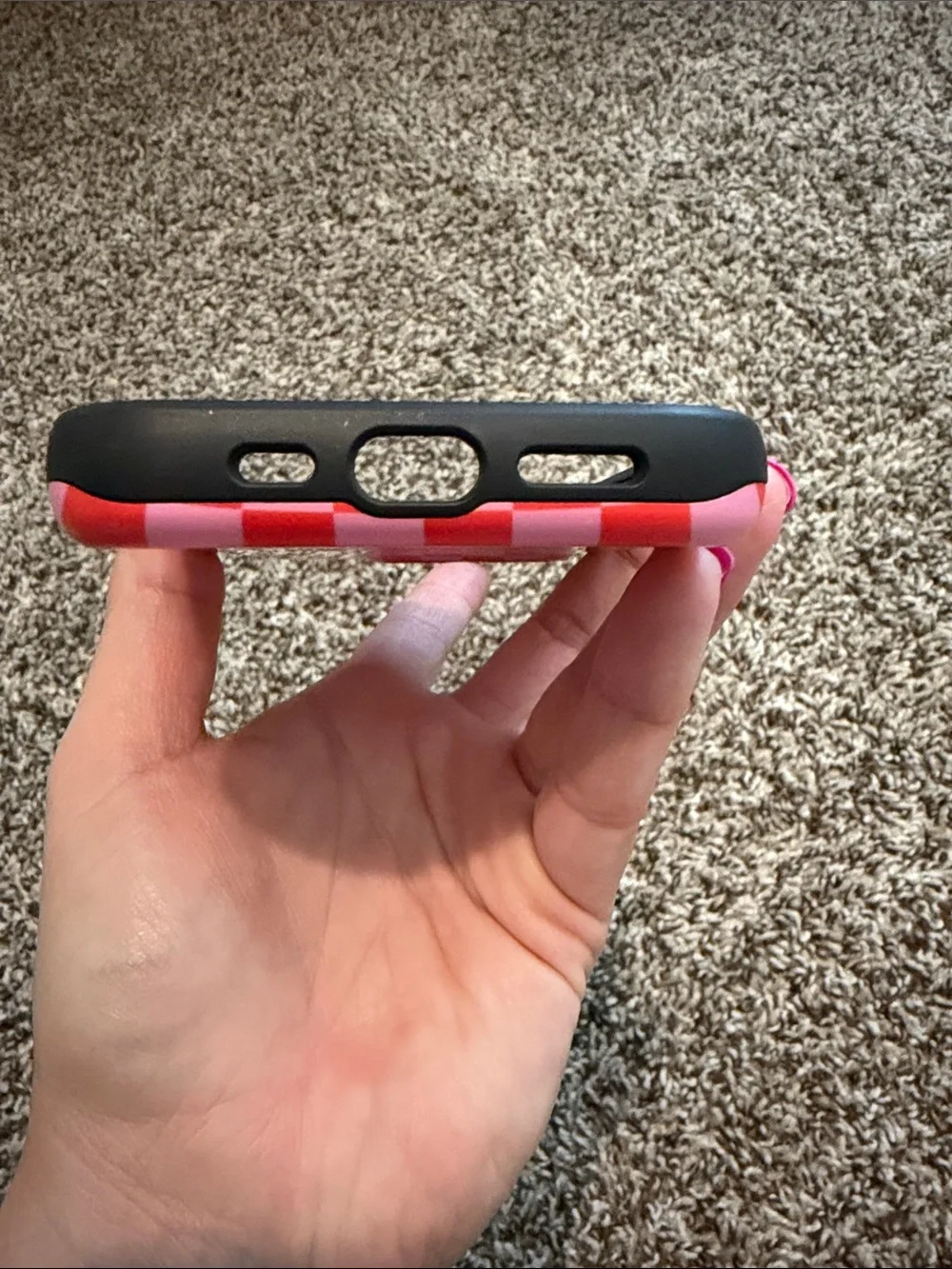 Casely Red & Pink Checkerboard Protective Phone Case